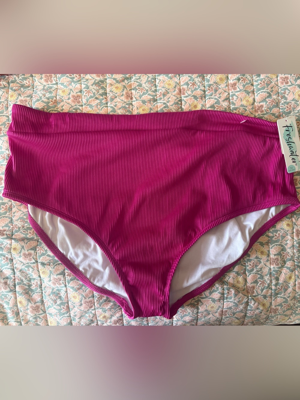 Freshwater High-Rise One-Piece Swimsuit in Magenta size3x NWT